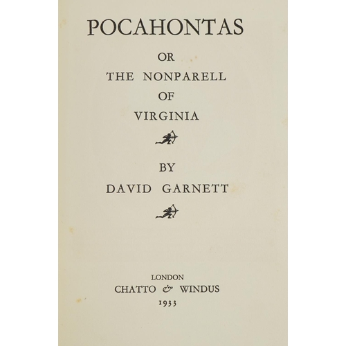 1483 - Pocahontas, vintage hardback book by David Garnett, published London, Chatto & Windus