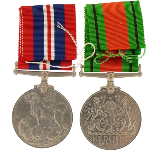 1362 - Two British military World War II medals with box of issue inscribed R C H Ainsworth