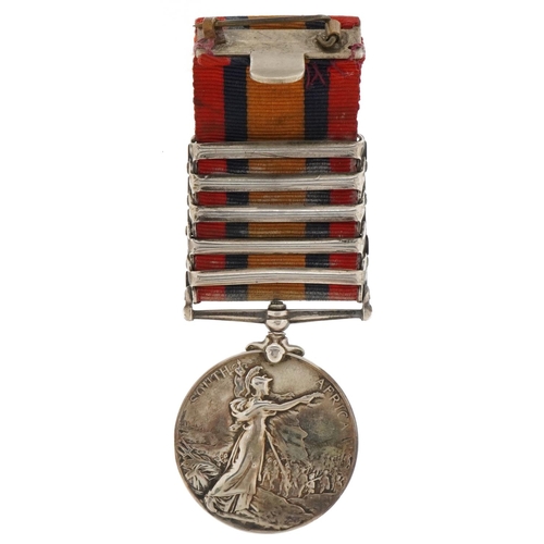 1334 - Victorian British military Queen's South Africa medal awarded to 7489PTEW.FAGG,VOL.CAYE.KENTREGT wit... 