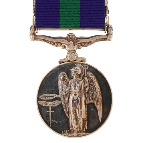 1367 - Elizabeth II General Service medal awarded to T/22994931DVR.G.J.WILLIAMS.RASC with Cyprus and Canal ... 