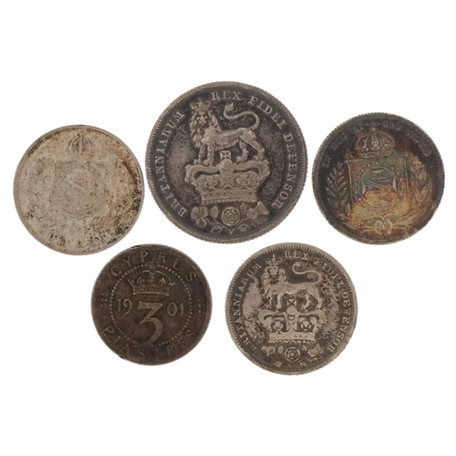 1569 - 19th century and later British and world coinage including George IV 1825 shilling and George IV 182... 