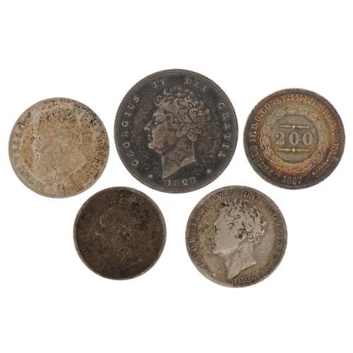 1569 - 19th century and later British and world coinage including George IV 1825 shilling and George IV 182... 