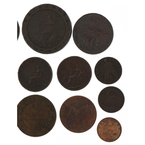 1563 - William & Mary and later British coinage and tokens including Cartwheel penny and George III 1815 ba... 