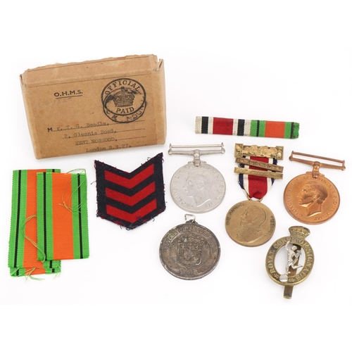 1361 - British military World War II militaria including George VI Faithful Service medal awarded to Thomas... 