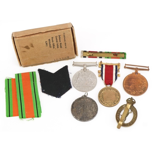 1361 - British military World War II militaria including George VI Faithful Service medal awarded to Thomas... 