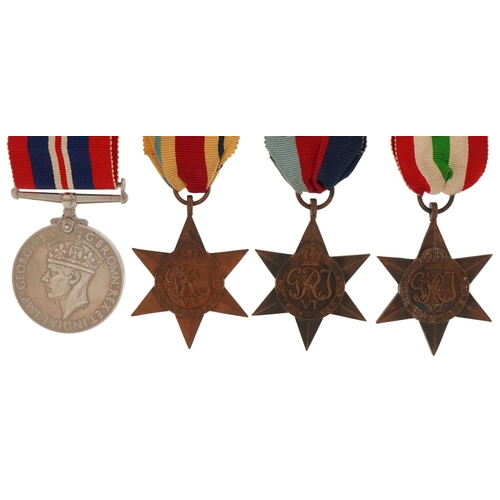 1359 - Four British military World War II medals including three stars