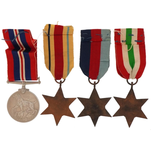 1359 - Four British military World War II medals including three stars