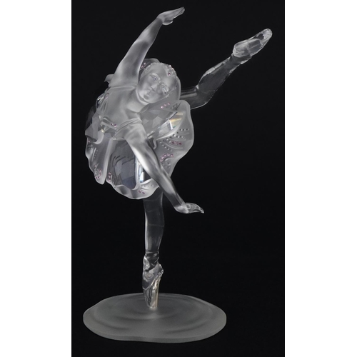 2277 - Swarovski Crystal jewelled ballerina with fitted box, 14cm high