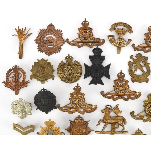 1383 - Military interest cap badges including Royal Engineers, The King's Own and Royal Dublin Fusiliers