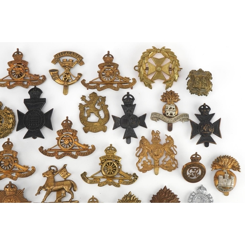 1383 - Military interest cap badges including Royal Engineers, The King's Own and Royal Dublin Fusiliers