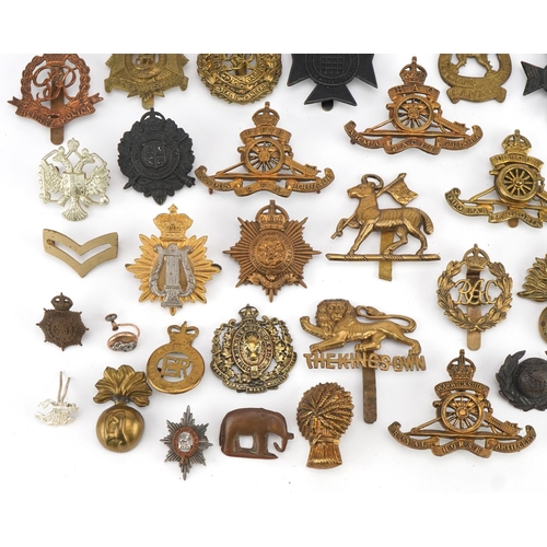 1383 - Military interest cap badges including Royal Engineers, The King's Own and Royal Dublin Fusiliers