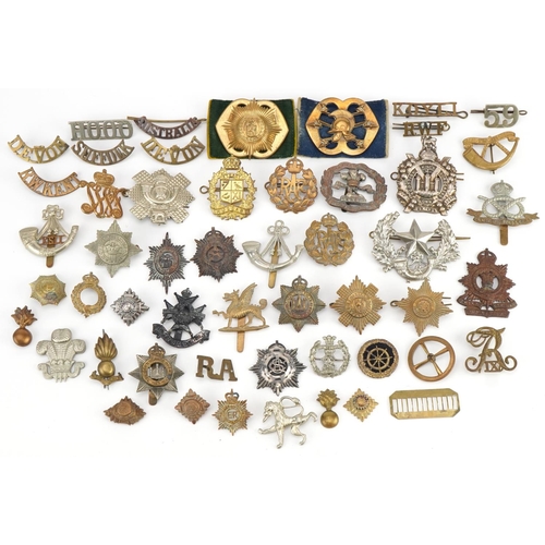 1384 - Military interest cap badges including South Staffordshire, The Royal Regiment of Canada and Scottis... 