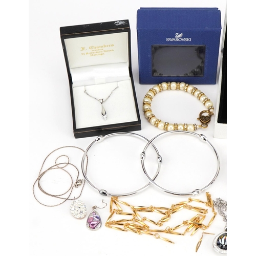 3741 - Vintage and later costume jewellery, some with boxes including Swarovski Crystal, Buckley London, bl... 