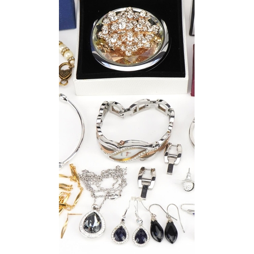 3741 - Vintage and later costume jewellery, some with boxes including Swarovski Crystal, Buckley London, bl... 