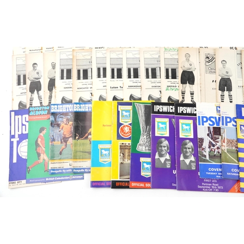 1690 - Sporting interest football ephemera including a collection of 1950s and later programmes including W... 