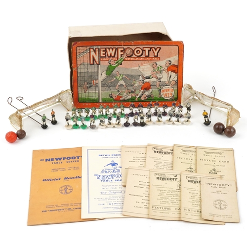 1149 - Early 20th century New Footy table soccer game with box and grass by The New Footy Co Liverpool