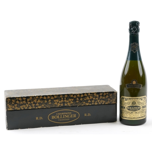 Bottle of 1973 Bollinger Tradition Champagne with box