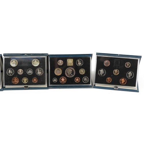 1595 - Five Royal Mint uncirculated coin collections including dates 1987 and 1989