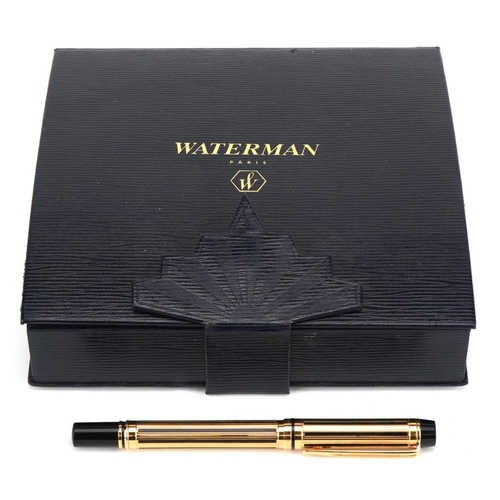 729 - Watermans Night & Day gold plated ballpoint pen with fitted box