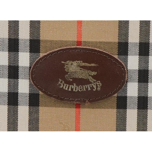 1074 - Vintage Burberry's Nova check suitcase, 44cm H x 60cm W x 17cm D