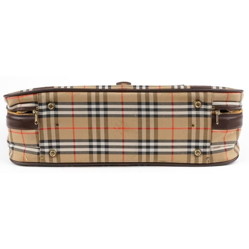 1074 - Vintage Burberry's Nova check suitcase, 44cm H x 60cm W x 17cm D