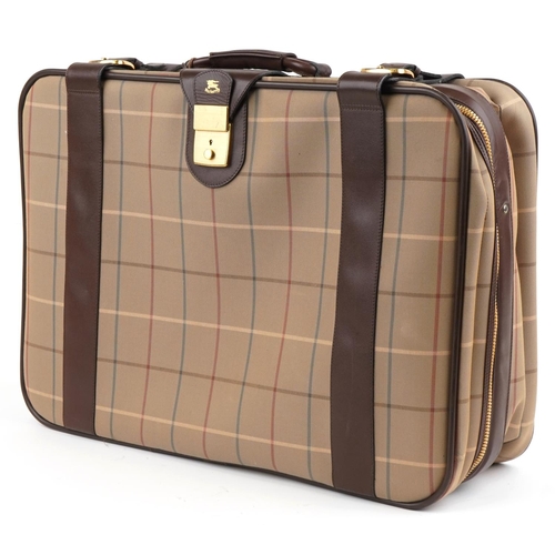 1073 - Vintage Burberry's Nova check suitcase, 43.5cm H x 61.5cm W x 19.5cm D