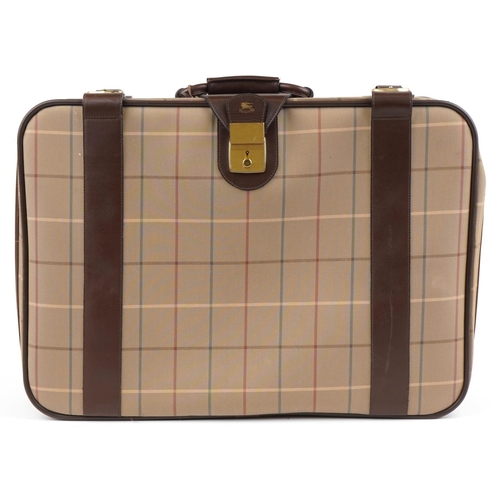 1073 - Vintage Burberry's Nova check suitcase, 43.5cm H x 61.5cm W x 19.5cm D