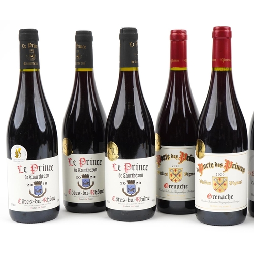 2233 - Eight bottles of red wine comprising two bottles of 2020 La Porte des Pinces Vieilles Vignes Grenach... 