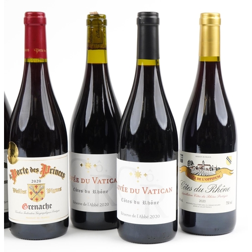 2233 - Eight bottles of red wine comprising two bottles of 2020 La Porte des Pinces Vieilles Vignes Grenach... 