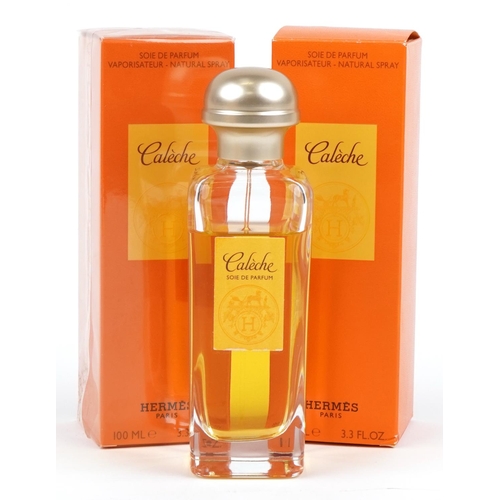 Two 100ml bottles of Hermes Caleche Parfum, one sealed as new