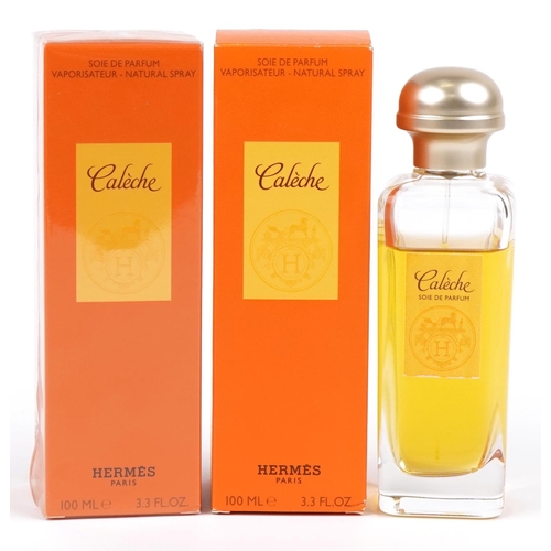 1067 - Two 100ml bottles of Hermes Caleche Parfum, one sealed as new