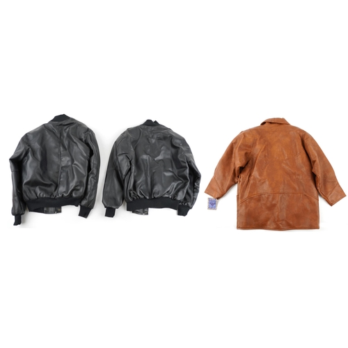 1085 - Three as new Italian style RGA leather jackets