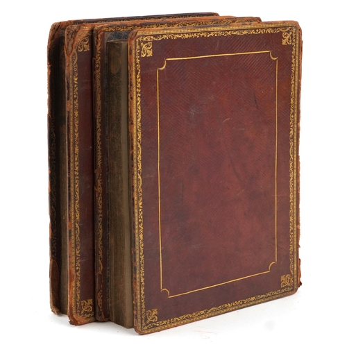 1470 - The Antiquities of England and Wales, two 18th century leather bound hardback books by Francis Grose... 