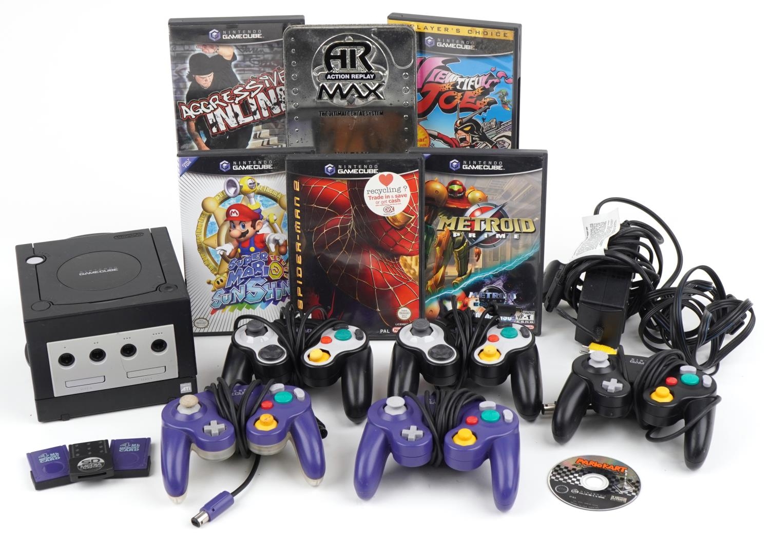 Vintage Nintendo Game Cube Games Console With Controllers And Various ...