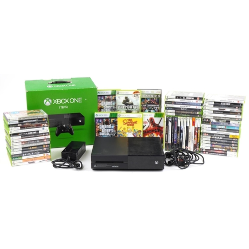 1221 - Microsoft Xbox 1 1TB games console with box and various games including Call of Duty, Assassin's Cre... 