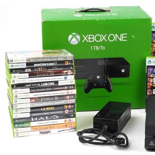 1221 - Microsoft Xbox 1 1TB games console with box and various games including Call of Duty, Assassin's Cre... 