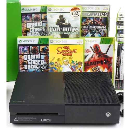 1221 - Microsoft Xbox 1 1TB games console with box and various games including Call of Duty, Assassin's Cre... 