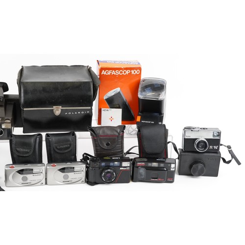 1059 - Cameras, accessories and a Tandberg model 11 including Kodak and Agfa SCOP100