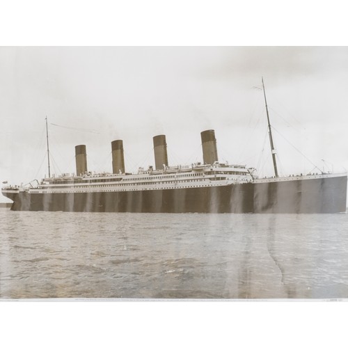 1680 - Two shipping interest RMS Titanic posters, the largest 86cm x 63.5cm