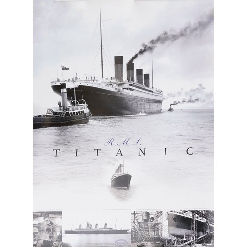 1680 - Two shipping interest RMS Titanic posters, the largest 86cm x 63.5cm