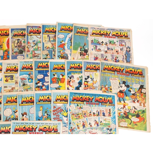 1659 - Collection of 1930s Mickey Mouse Weekly magazines, various volumes and issues