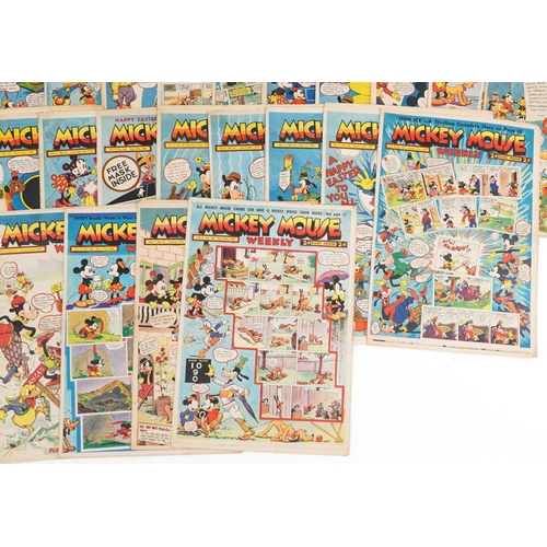 1659 - Collection of 1930s Mickey Mouse Weekly magazines, various volumes and issues