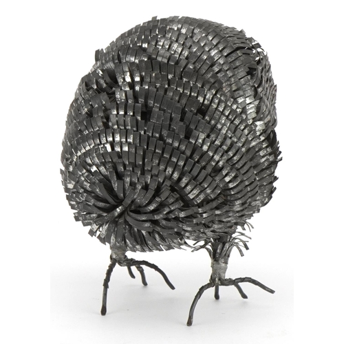 612 - Attributed to Sergio Bustamante, Brutalist metalwork sculpture of a stylised owl, 11cm high