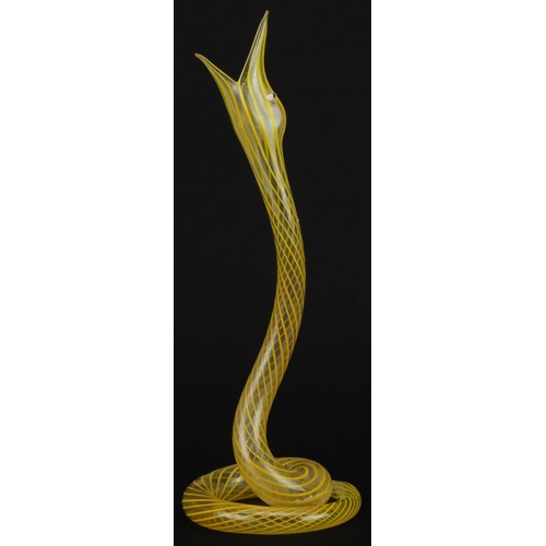 609 - Bimini, Murano glass vase in the form of a serpent, 27cm high