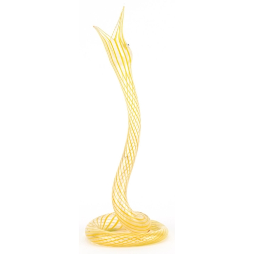 609 - Bimini, Murano glass vase in the form of a serpent, 27cm high