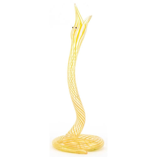 609 - Bimini, Murano glass vase in the form of a serpent, 27cm high