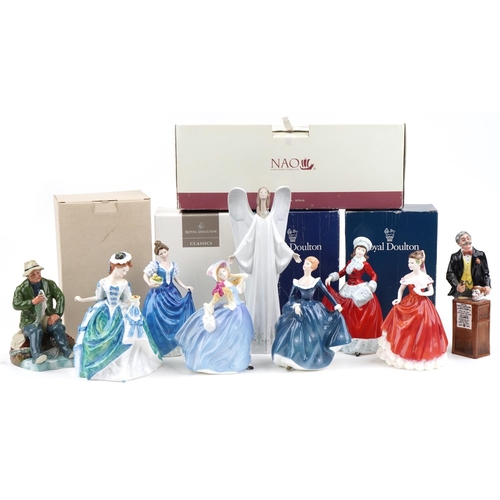 2268 - Collectable figures and figurines including Royal Doulton The Auctioneer, Royal Doulton A Good Catch... 