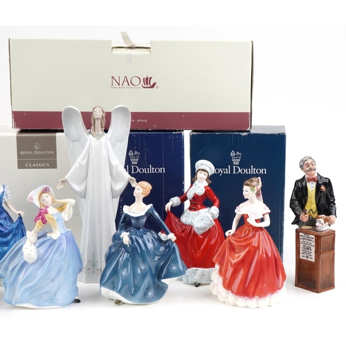 2268 - Collectable figures and figurines including Royal Doulton The Auctioneer, Royal Doulton A Good Catch... 