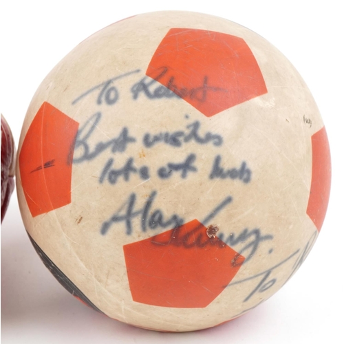 1686 - Two 1980s footballing interest Liverpool Football Club signed footballs including the signatures of ... 