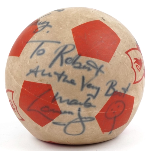 1686 - Two 1980s footballing interest Liverpool Football Club signed footballs including the signatures of ... 